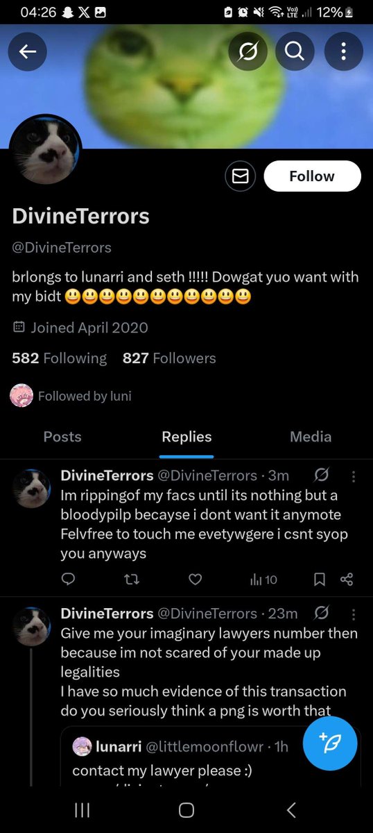 telling kids to touch you is predatory and disgusting,
 you take no accountability. there is no excuse for it. you are an adult. 

you are obsessed with befriending kids, exploiting them then doing this guilt trip, deleting it when it doesn't work. this ss was 1-2 days ago.