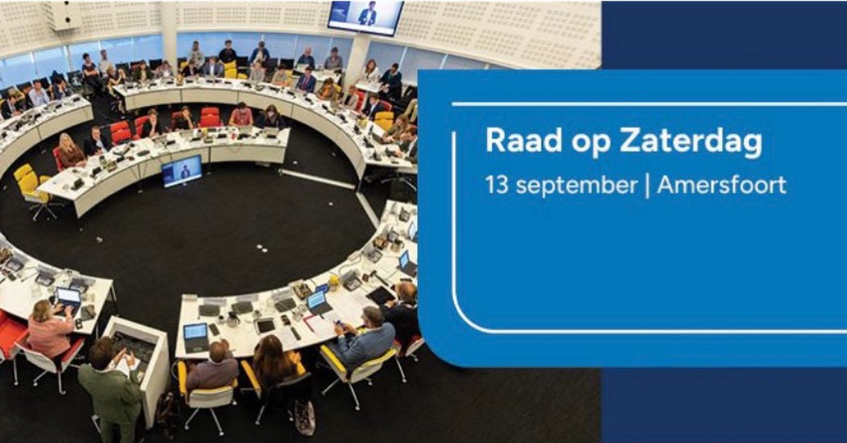 * Kort na het zomerreces
* Verdieping in drie uur tijd
* Ruimte voor ontmoeting 
* Lunch na afloop
* Centrale plek ( <a href="/Gem_Amersfoort/">Gemeente Amersfoort</a> )
* Op zaterdagochtend
* 1/2 jaar voor de verkiezingen

👆🏻7 Redenen je aan te melden voor Raad op Zaterdag 13 september : raadsleden.nl/actueel/agenda…