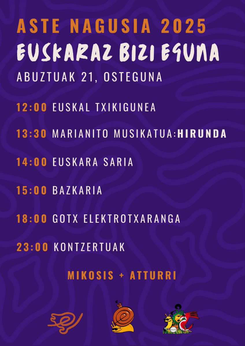 Kaixo, euskaltzale👋👋
Euskaratik eta euskaraz
ongi pasatzeko gogoa
baldin badaukazu,
zatoz bihar #HauPittuHau
konpartsak antolatu duen
#EuskarazBizi egunera!

Gu ere bertan izango gara🎉🎉