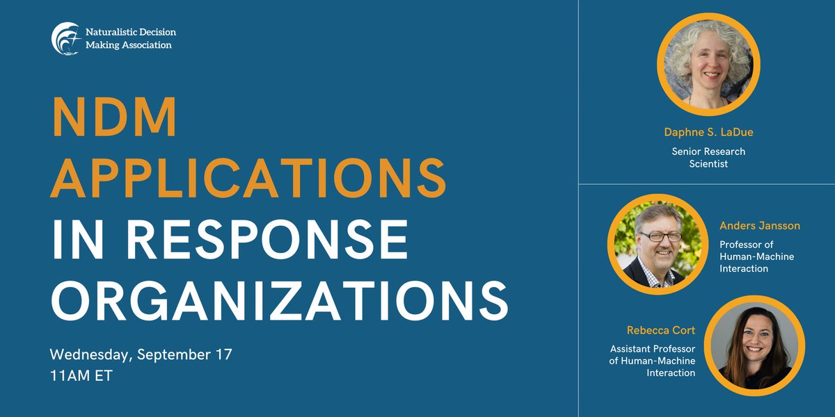 How do tornado survivors &amp; control room operators make decisions under pressure?

Find out in our upcoming NDM webinar 👇naturalisticdecisionmaking.org/2025/08/20/ndm…
