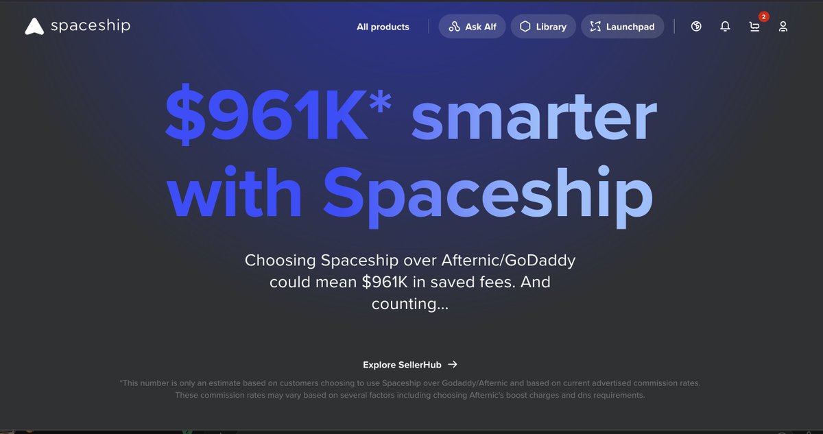 Spaceship's sellerhub customers have saved close to 1 million dollars in possible fees since we've launched just a few months ago!