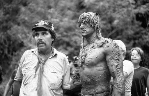 BobaFettANHSE's tweet photo. It’s good for the skin… #sylversterstallone #rambofirstblood #filmmaking #behindthescenes🎬 https://t.co/gO0m4Kharp