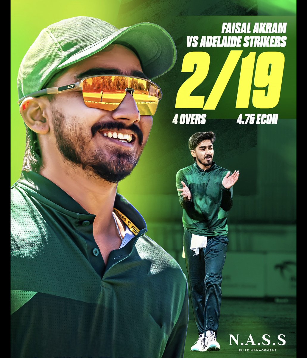 📢 Faisal Akram in the Top End T20 Tournament so far 
1st game: 3 wickets for 19 runs
2nd game: 5 wickets for 16 runs
3rd game: 2 wickets for 19 runs
4th game: 0 wickets for 24 runs
5th game: 2 wickets for 19 runs

12 wickets in 5 at an EC  of 5.3  <a href="/FaisalAkram_/">Faisal Akram</a>  <a href="/MultanSultans/">Multan Sultans</a>