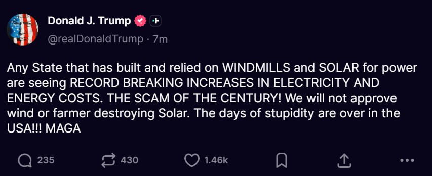 The whole idea of the green scam was to plunder tax payers.

The Green Scam is over
The CO2 scam is over
The Global Warming scam is over
The Nonviable Solar and Wind scam is over

It's all over Doomtards.

Real evidence-based science is back for good.