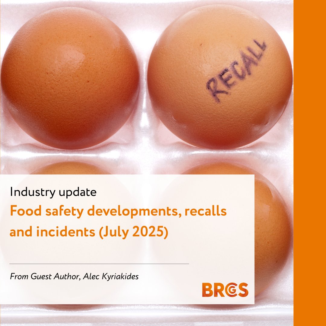 Guest author and industry expert Alec Kyriakides reviews the latest food safety developments, major recalls, and noteworthy incidents from the past month, and what they mean for your business.

📖 Read the full article: ow.ly/vMM750WG7cm

#IndustryUpdate