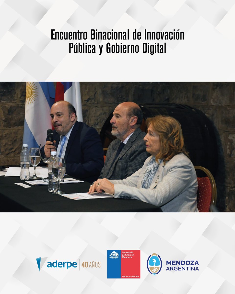 aderpemza's tweet photo. Manuel Ponce y Sergio Olivencia participaron del Encuentro Binacional de Innovación Pública y Gobierno Digital en Mendoza 🇦🇷🇨🇱Intercambio de experiencias, transformación digital y cooperación para políticas públicas más eficientes e inclusivas. #InnovaciónPública #GobiernoDigital https://t.co/V3TpgfCrfV