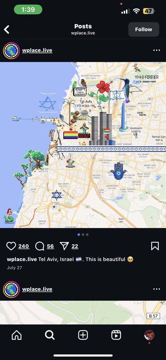 요즘 한국사람들이 이 wplace.live  웹사이트 써서 지도에 그림그리는거 많이 보이는데 사이트 제작자가 이스라엘 지지하는 사람이라 영문 트위터에선 지양하자고 알티 함 싹 돌았다는 사실만 남겨놓고갑니다…