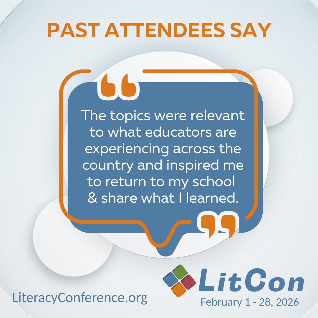 Not your same-old PD... LitCon offers the stuff teachers really need!
Relevant topics. Literacy experts. No annoying ice-breakers.
Register your team now: literacyconference.org
 #LifelongLearner #LiteracyExperts #TeacherGrowth #VirtualPD