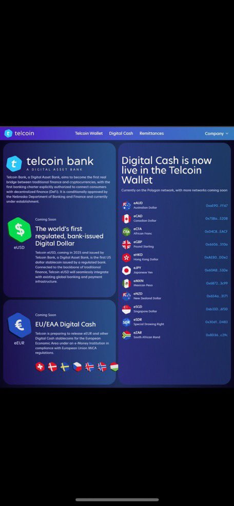 🚨 TELFAM 🚨

TELCOIN made history; the first crypto with a legitimate banking system.

<a href="/WatcherGuru/">Watcher.Guru</a> this is huge for the entire industry, not just $TEL. Time to give it the spotlight. RT, Comment, and like #TelFam. Make some noise!