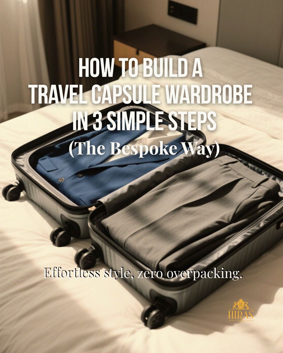 HirasFashion's tweet image. Jet. Set. Style.✈️

Build a travel wardrobe that works as hard (and smart) as you do.
✨ 3 bespoke steps
✨ Less bulk, more polish
✨ Crafted for wherever life takes you

📍Book your fitting – link in bio

#HirasBespoke #JetSetStyle #LuxuryMenswear