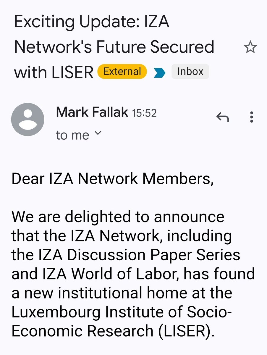Good news: IZA Network will be hosted by LISER