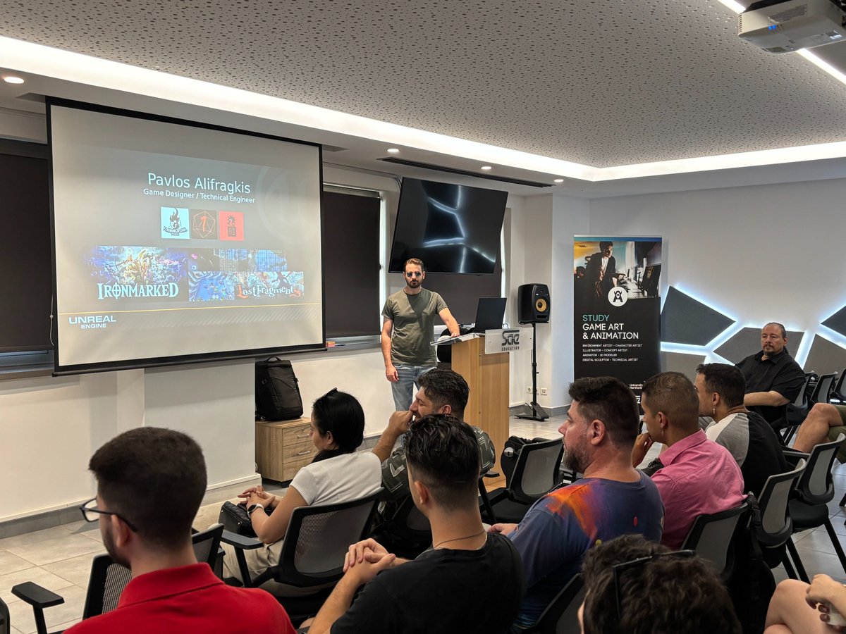Unreal Engine Meetup στην SAE, με τον Community Leader της Αθήνας, Παύλο Αλιφραγκή!
Αυτό ήταν μόνο η αρχή! Mε τέτοιες συναντήσεις, βάζουμε τα θεμέλια για να δούμε τα ελληνικά παιχνίδια να ξεχωρίζουν σε παγκόσμιο επίπεδο.
<a href="/UnrealEngine/">Unreal Engine</a> 

#UnrealEngine #GameDev #IndieGames