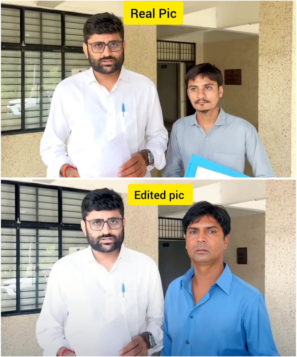 Isudan Gadhvi (@isudan_gadhvi) on Twitter photo <a href="/HarishKhuranna/">Harish Khurana</a> <a href="/ArvindKejriwal/">Arvind Kejriwal</a> <a href="/Gopal_Italia/">Gopal Italia</a> <a href="/gupta_rekha/">Rekha Gupta</a> <a href="/AamAadmiParty/">AAP</a> <a href="/BJP4Delhi/">BJP Delhi</a> <a href="/BJP4India/">BJP</a> <a href="/CMODelhi/">CMO Delhi</a> <a href="/narendramodi/">Narendra Modi</a> <a href="/AmitShah/">Amit Shah</a> <a href="/Virend_Sachdeva/">Virendraa Sachdeva</a> <a href="/PavanRanaRSS/">Pavan Rana</a> जिसका शक था वही हुआ।
भाजपा के लोग फिर से झूठ फैलाकर अपनी नाकामी से पल्ला झाड़ रहे है, CM की सुरक्षा अमित शाह जी की पुलिस नहीं कर पाई ओर इल्ज़ाम AAP नेता पर?
<a href="/Gopal_Italia/">Gopal Italia</a> की जो फोटो लगाकर आप लोगों को गुमराह कर रहे है वो Edited फोटो है।
असली फोटो यह है। <a href="/HarishKhuranna/">Harish Khurana</a> <a href="/ArvindKejriwal/">Arvind Kejriwal</a> <a href="/Gopal_Italia/">Gopal Italia</a> <a href="/gupta_rekha/">Rekha Gupta</a> <a href="/AamAadmiParty/">AAP</a> <a href="/BJP4Delhi/">BJP Delhi</a> <a href="/BJP4India/">BJP</a> <a href="/CMODelhi/">CMO Delhi</a> <a href="/narendramodi/">Narendra Modi</a> <a href="/AmitShah/">Amit Shah</a> <a href="/Virend_Sachdeva/">Virendraa Sachdeva</a> <a href="/PavanRanaRSS/">Pavan Rana</a> जिसका शक था वही हुआ।
भाजपा के लोग फिर से झूठ फैलाकर अपनी नाकामी से पल्ला झाड़ रहे है, CM की सुरक्षा अमित शाह जी की पुलिस नहीं कर पाई ओर इल्ज़ाम AAP नेता पर?
<a href="/Gopal_Italia/">Gopal Italia</a> की जो फोटो लगाकर आप लोगों को गुमराह कर रहे है वो Edited फोटो है।
असली फोटो यह है।