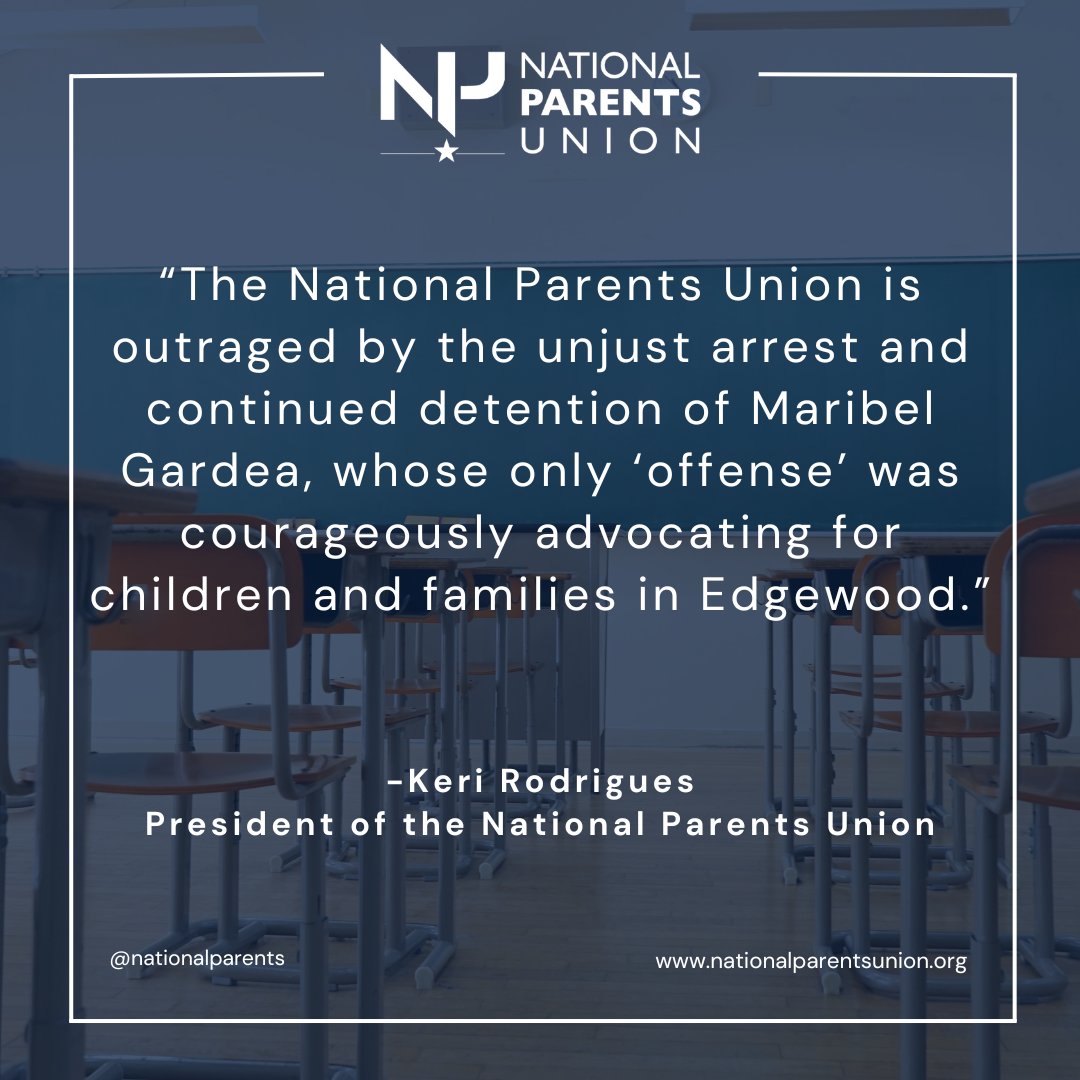 Our esteemed parent leader, Maribel Gardea, was arrested for simply speaking up for kids &amp; families in San Antonio. Silencing parents is a direct attack on all of us. We demand her immediate release and a full accounting from both the school district &amp; police department for this