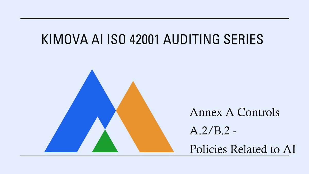 KimovaAI's tweet photo. 📑 ISO 42001 #AnnexA – A.2/B.2
#AI needs rules. Clear policies = trust, fairness & accountability.
#ISO42001 shows how to set #AIpolicies that balance #compliance with innovation.
Contact us at info@kimova.ai
#KimovaAI #ASKAIMS #EU #Turboaudit #Cybersecurity #AuditAutomation https://t.co/YwUEyRXXIn