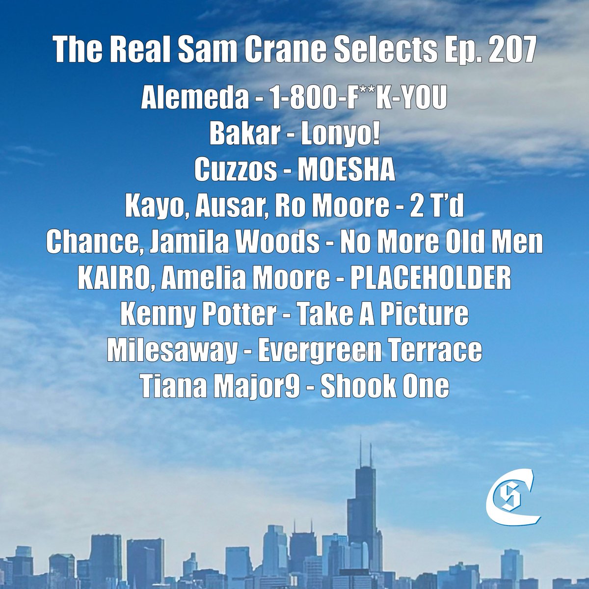 Seattle could fix me. Playlist is back!

Congrats to you if you made the list and you know I had to throw the Chance in there 🤷‍♂️

Listen &amp; love:
Linktr.ee/therealsamcrane