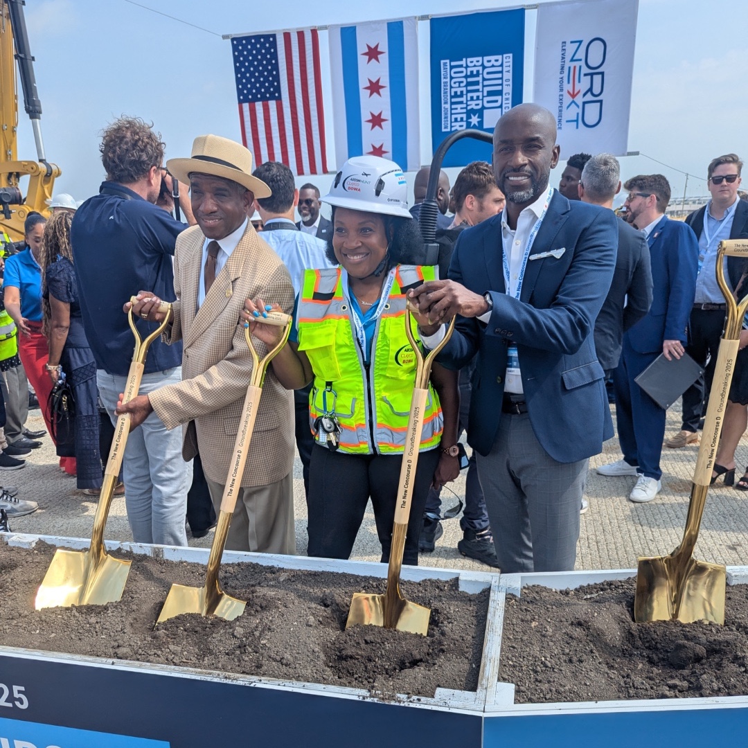 HIRE360Partners's tweet photo. HIRE360 joined @ChicagosMayor and aviation officials at O’Hare for the groundbreaking of the $730M Concourse D project! We're excited to see strong commitments to building opportunities that will benefit our community for years to come. https://t.co/9qMRZncMYs