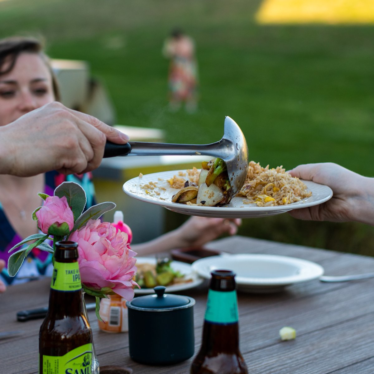 HibachiTakeover's tweet photo. You provide the tables, chairs, plates &amp; drinks. We bring the chef, grill &amp; food. Then? 90 minutes of sizzling hibachi fun outdoors. 🔥🎉 That’s how we roll! Book now: https://t.co/HngswXOvXY #HibachiTakeover #BackyardParty #PrivateEvents #EventCatering #BookNow https://t.co/p2NPrUvwGM