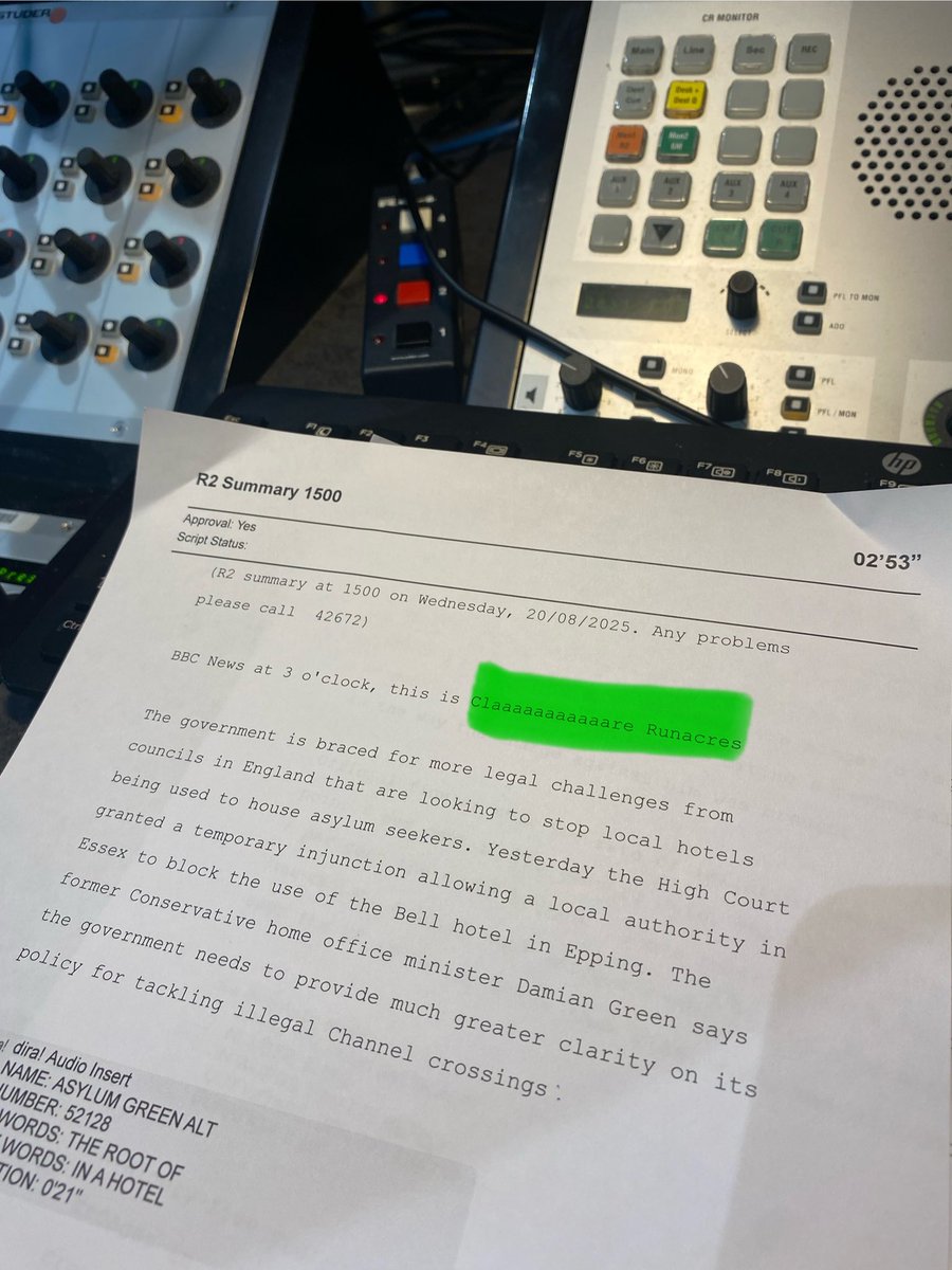 My lovely colleague writing my news this afternoon clearly appreciates how I say my name!! 😂 #behindthescenes #news #radio