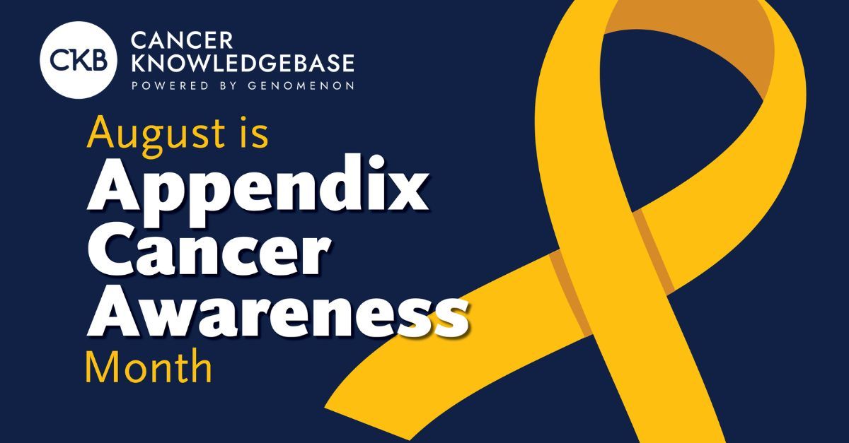 August is #AppendixCancer Awareness Month. Variants in BRAF, GNAS, KRAS &amp; ATM drive this rare disease - explore 50 curated cancer genes free in #CKB CORE: ckb.genomenon.com/?utm_source=x&…