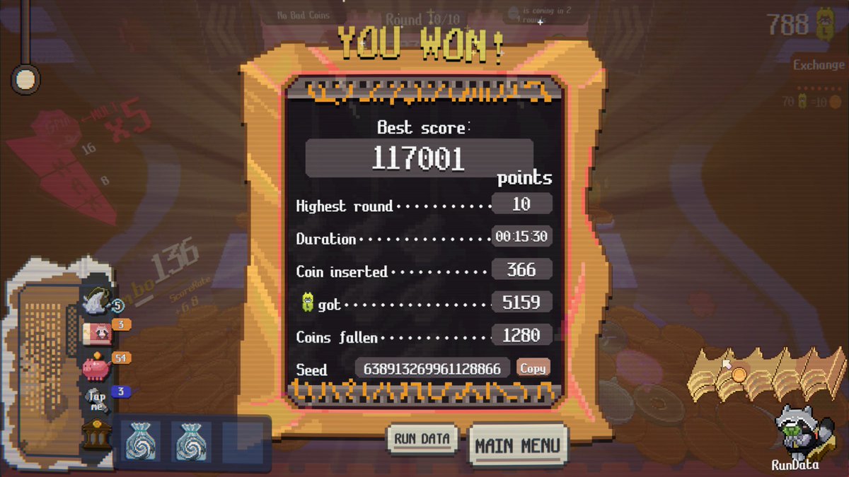 まだ効果とかをよく理解していないが、コイン落としゲームは感覚でプレイしても面白いものだ。 RACCOIN: Coin Pusher Roguelike  製品版と日本語化が楽しみである。