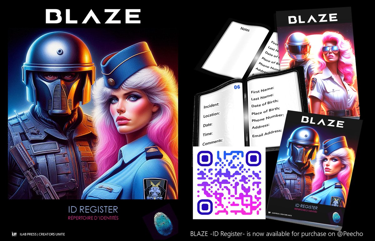 EmilieFlory's tweet image. Get your hard copy of BLAZE!
peecho.com/print/en/15096…
#ID #Register #ADDRESSBOOK #LAWENFORCEMENT #NOTEBOOK #Police 
Published by #CreatorsUnite @IlabPress