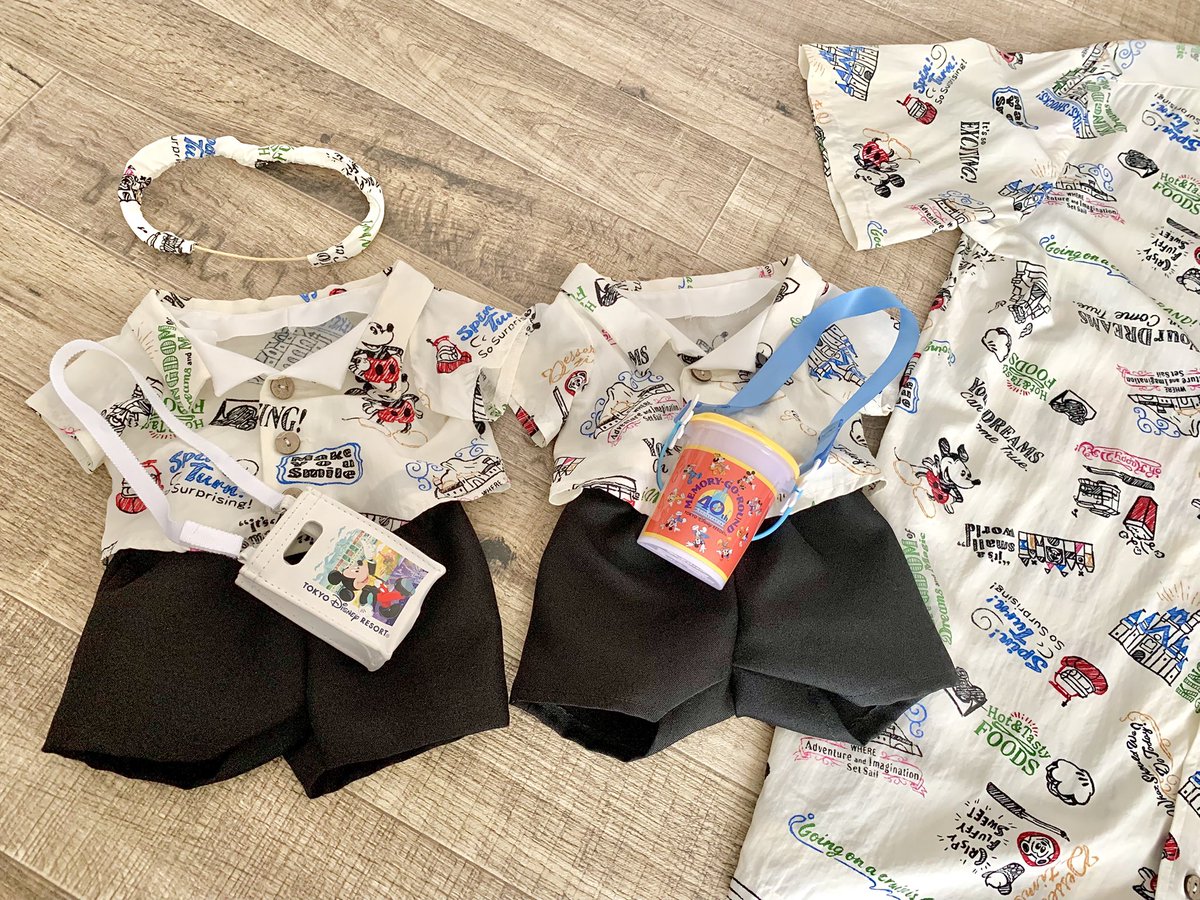qronekonoise's tweet photo. おそろいのシャツでインパ
小物は前に買ったアルコール入ってたものとスーベニア
メイちゃんにポップコーンいいなーってもぐもぐジェスチャーもらった🧸
型紙:ことろさん(@cotoro_net )
シャツとハーフパンツ使用、メイちゃんのパンツはダッフィーより短め https://t.co/CwOk0Ngbz6