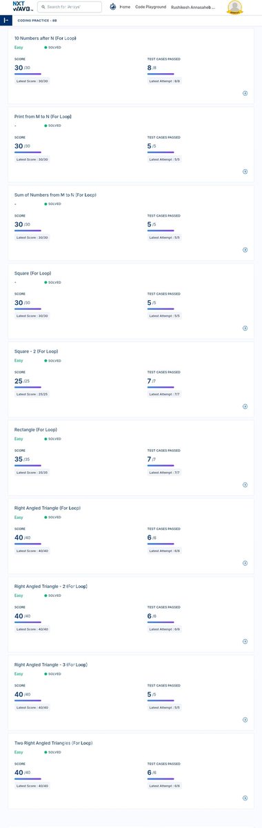 RushikeshR710's tweet photo. Today's Complete Coding Practice - 8B &amp; Assignment  - 8 Score✅️ 

#Nxtwave #CCBP #CCBP4.0 
#ccbian #journey #Acadmy #python #CodingJourney #Skill #technology #Development #India #Skilldevelopment #Growth #TrendingforPavela https://t.co/F7GPmFtdAV