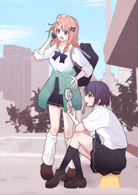 夏の放課後待ち合わせ #泡色模様 #絵画らしぃ