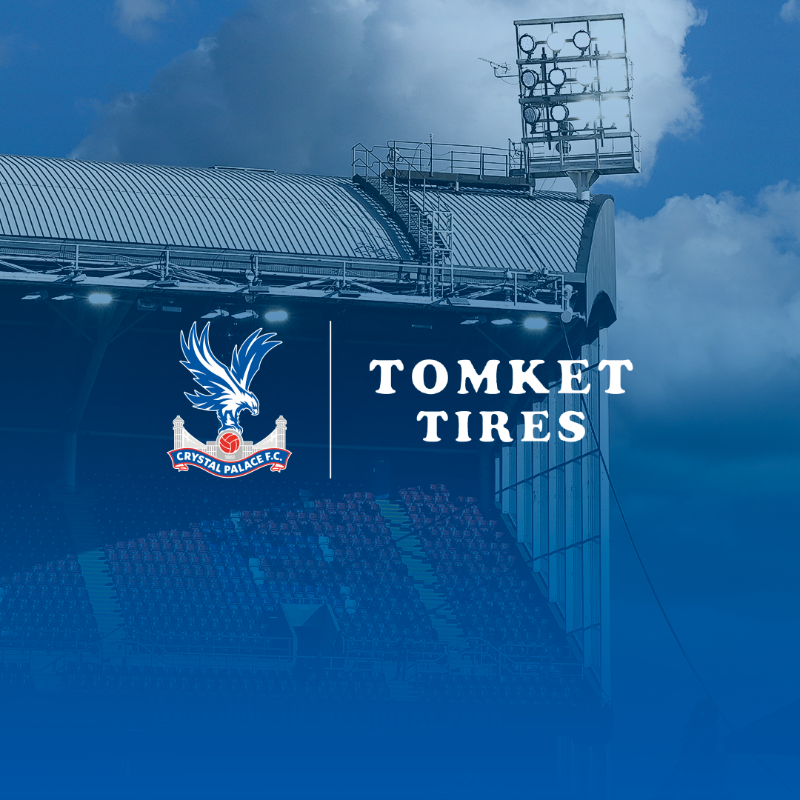 CPFC's tweet photo. We are pleased to announce our partnership with international, high performance tyre brand Tomket Tyres in a multi-year deal 🤝