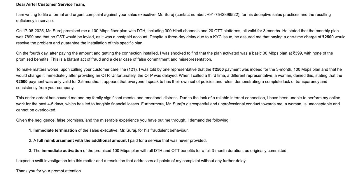 anilesh196's tweet photo. @airtelindia @Airtel_Presence 
I need the proper resolution for this complaint
RM: 9205356065 https://t.co/vG1qx7wjWq