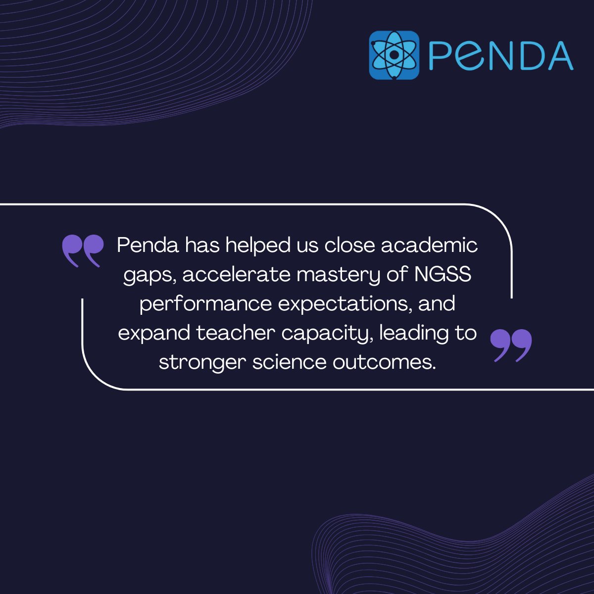PendaLearning's tweet image. Our clients say it best...

#ScienceIntervention #AcademicGrowth #TeacherSupport #NGSS #EdTech