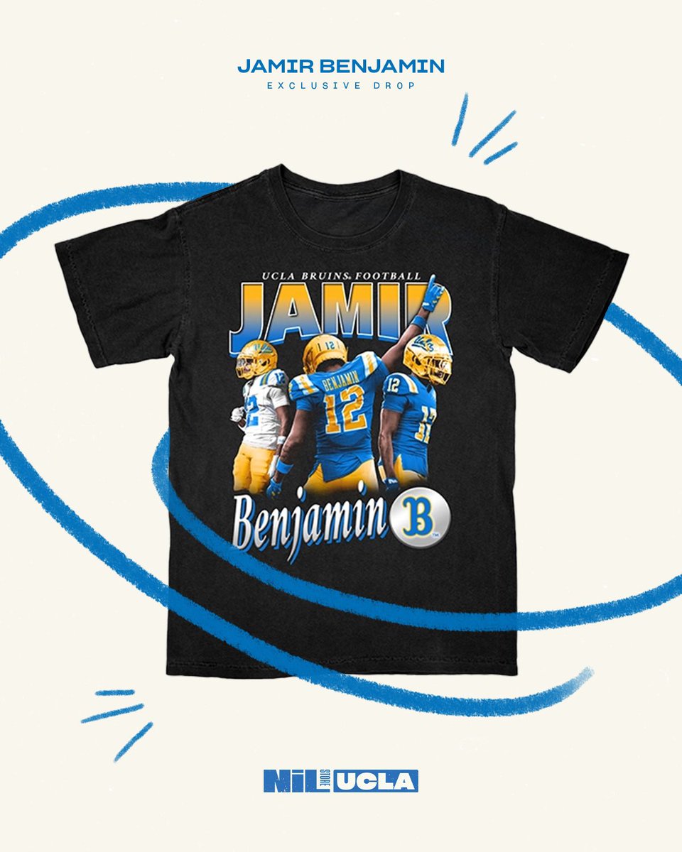 The NIL Store for UCLA Athletes (@uclanilstore) on Twitter photo NEW exclusive drop for <a href="/JamirB6/">Jamir Benjamin 4⭐️ CB</a> is LIVE now!!
shop here ➡️ nil.store/ucla/ucla-jami… NEW exclusive drop for <a href="/JamirB6/">Jamir Benjamin 4⭐️ CB</a> is LIVE now!!
shop here ➡️ nil.store/ucla/ucla-jami…