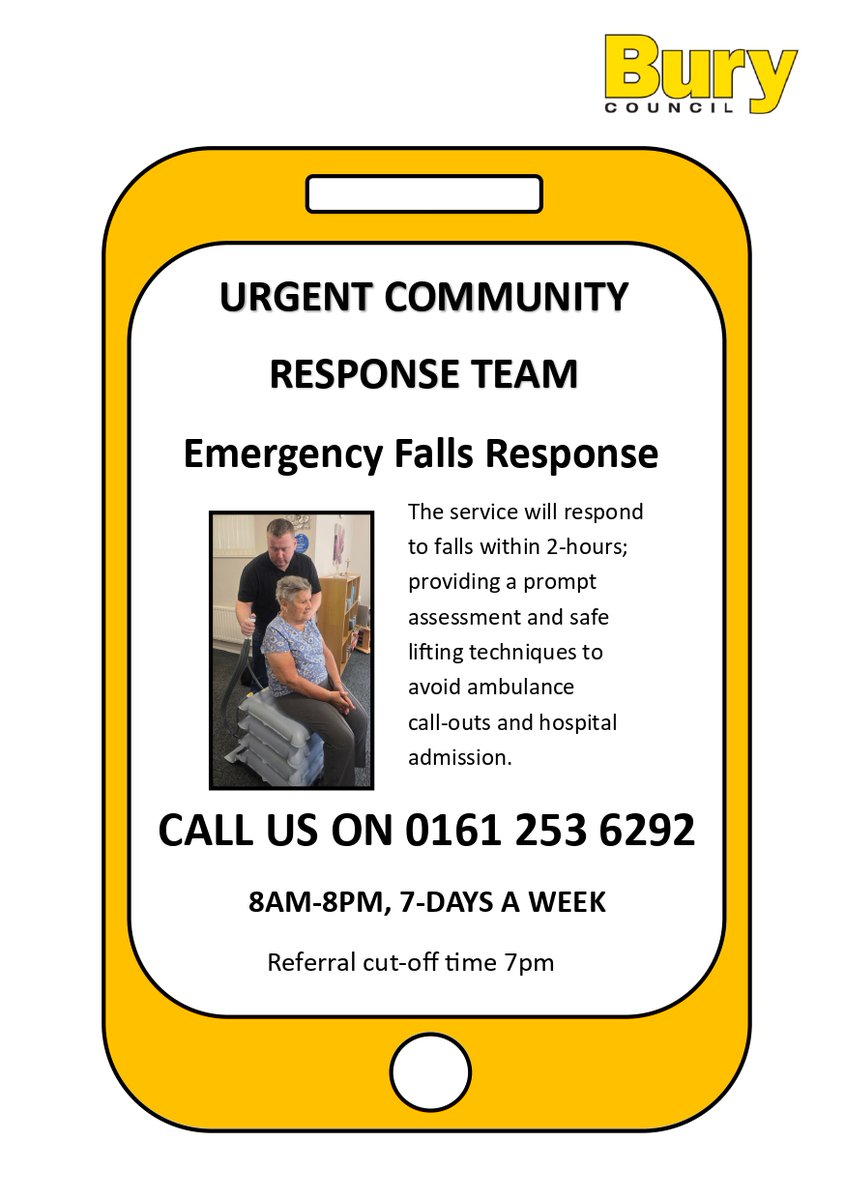 older_team's tweet photo. Emergency falls response Team

8am - 8pm 7 days a week

Contact details are below ⬇️ https://t.co/gDOyOd0pjl