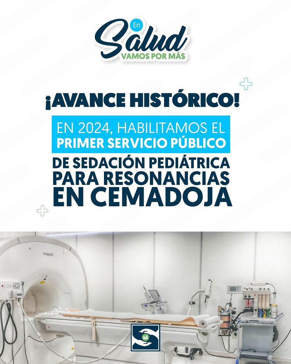 ¡Logros que transforman vidas!

✅En 2024, inauguramos el primer servicio público de sedación pediátrica para resonancias en <a href="/cemadojardo/">CEMADOJARDO</a>, un hito que fortalece la prestación de atención especializada en la Red Pública de Servicios de Salud.

#EnSaludVamosPorMás 
#SNSAvanza