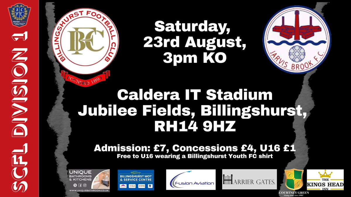 BillingshurstPC's tweet photo. Coming up this weekend at the Caldera IT Stadium at Jubilee Fields.  Kick Off: 3.00pm  #Billingshurst @Billingshurstfc  ⚽️⚽️⚽️⚽️⚽️ https://t.co/HQYqU3EKpb
