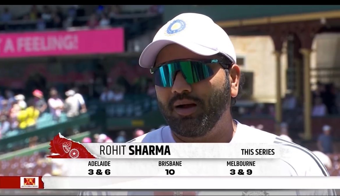 - 9W haul in Adelaide 
- 10W haul in Brisbane 
- 12W haul in Melbourne 

India is definitely missing Rohit Sharma 😔😔