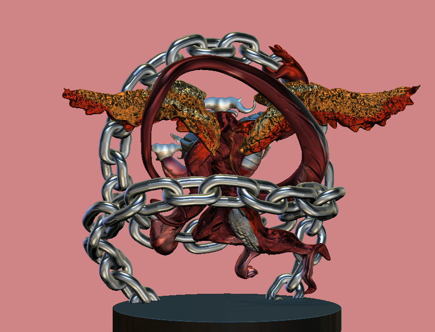 aoibeam's tweet image. 細部までは作ってないけど、カードから読みとれる情報をできる限り3D立体化してみた超竜バジュラ。　これは地味に初めて手に入れたデュエマのレアカードだったおもひで
#デュエルマスターズ  #duelmasters