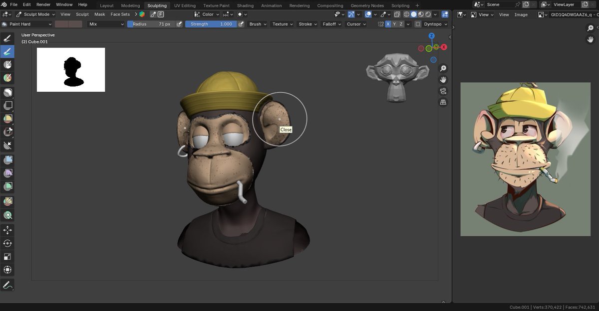 Made it a bit better today, the work continues tomorrow. I've  been enjoying working on this sculpt ❤️