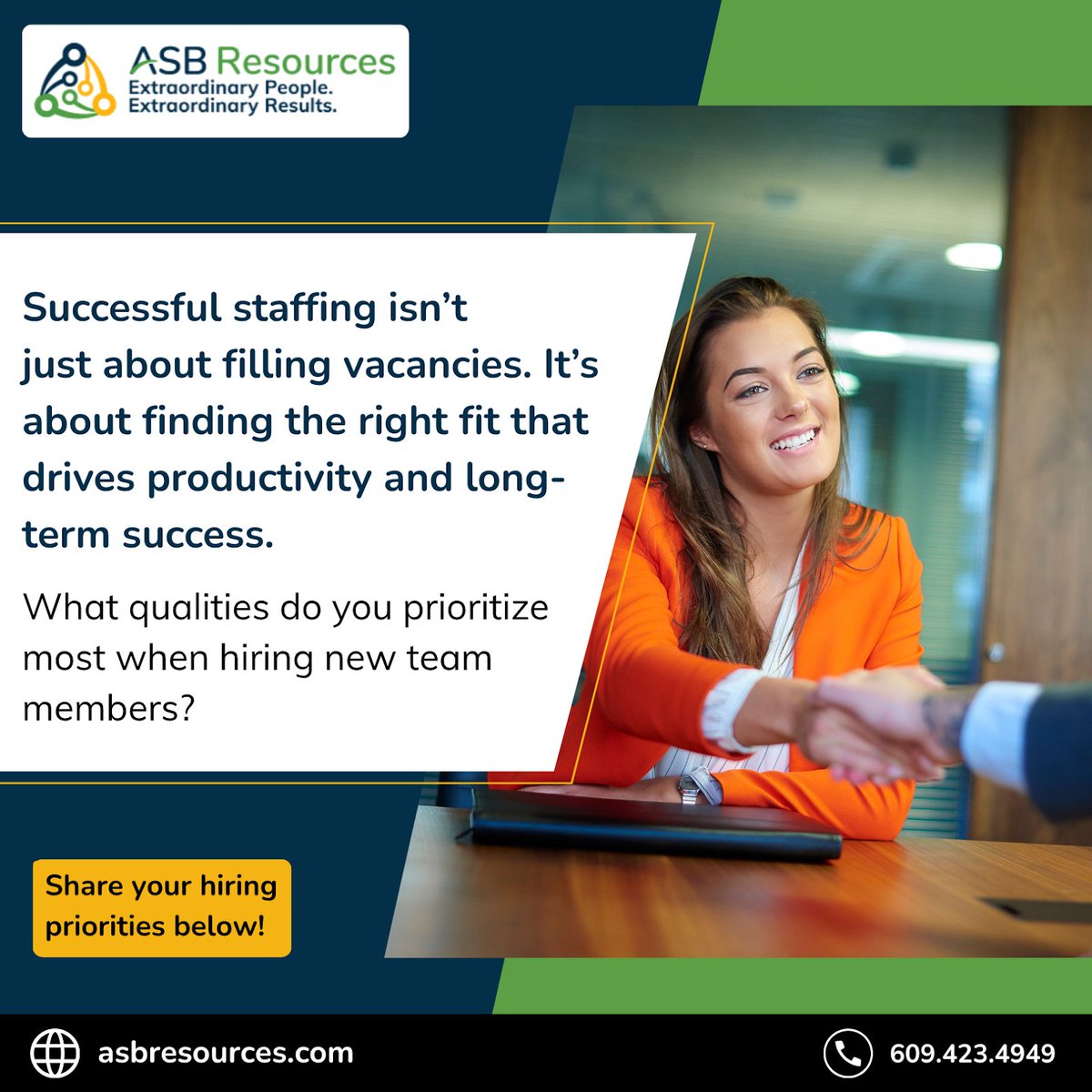ASB_Resources's tweet image. Successful staffing isn’t just about filling vacancies. It’s about finding the right fit that drives productivity and long-term success.

#StrategicStaffing #RightFit #TalentAcquisition