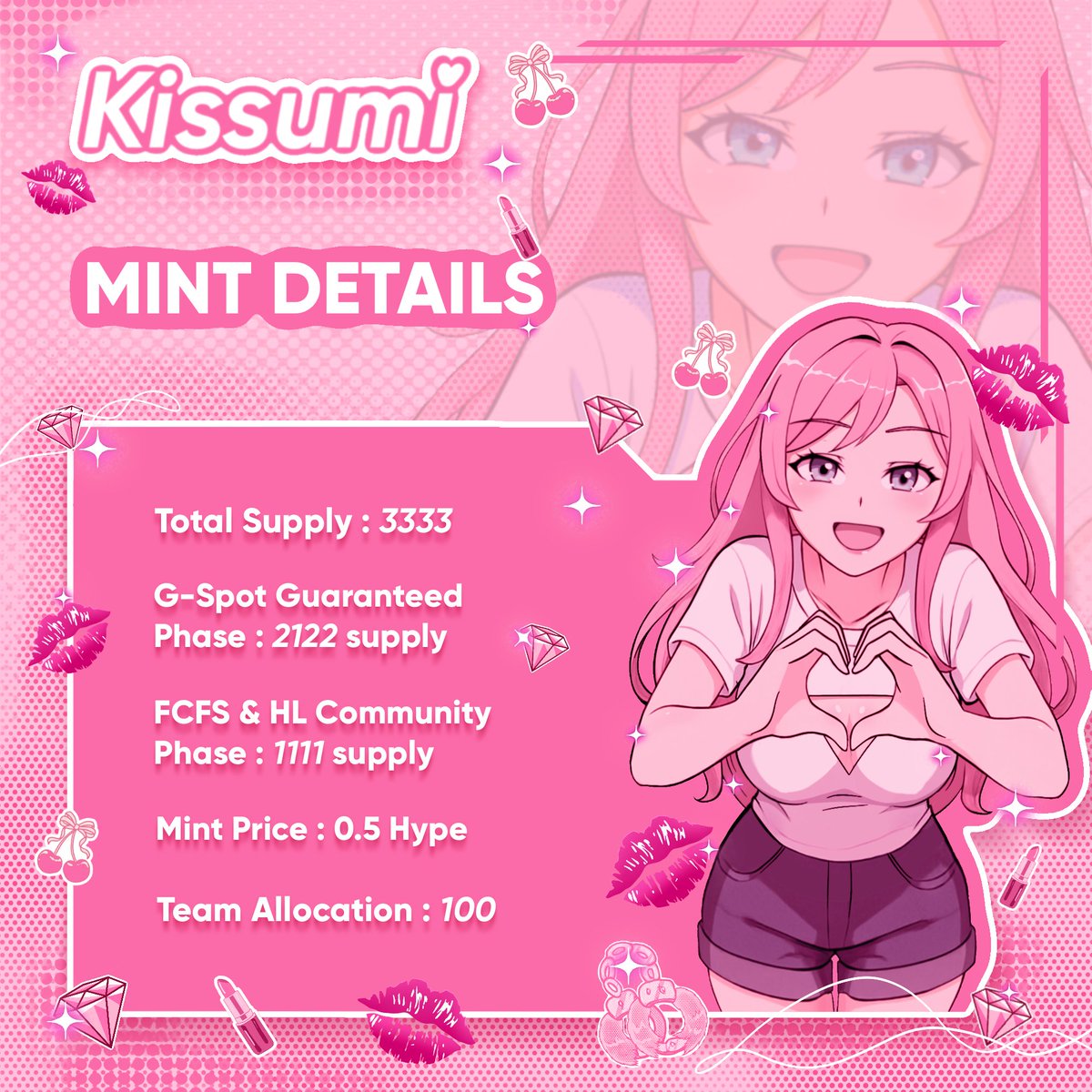 Kissumi โก (@kissumi_hl) on Twitter photo The catโs finally out of the bag and itโs purring for you.
Mint goes live 25th Aug on <a href="/drip__trade/">Drip.Trade</a> ๐ญ
โฐ Schedule:
GTD: 1โ2 PM UTC
FCFS: 2โ3 PM UTC
Leftovers: Public frenzy
FCFS love for <a href="/HypioHL/">Hypio</a>, <a href="/PiPonHL/">PiP</a> & <a href="/tinyhypercats/">tinyhypercats</a>
Still hunting WL?
Tag your naughty friend you + The catโs finally out of the bag and itโs purring for you.
Mint goes live 25th Aug on <a href="/drip__trade/">Drip.Trade</a> ๐ญ
โฐ Schedule:
GTD: 1โ2 PM UTC
FCFS: 2โ3 PM UTC
Leftovers: Public frenzy
FCFS love for <a href="/HypioHL/">Hypio</a>, <a href="/PiPonHL/">PiP</a> & <a href="/tinyhypercats/">tinyhypercats</a>
Still hunting WL?
Tag your naughty friend you +