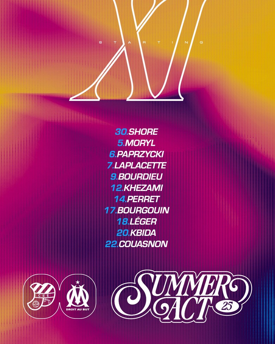OMfeminines's tweet photo. 𝑪𝑶𝑴𝑷𝑶 #CEEOM  ✊

Voice les 𝟏𝟏 𝐣𝐨𝐮𝐞𝐮𝐬𝐞𝐬 qui débuteront la partie face au Club Esportiu Europa ⚡️ https://t.co/75BfttEAPS