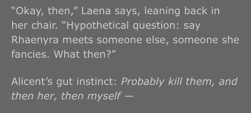 my fav iteration of alicent to ever alicent