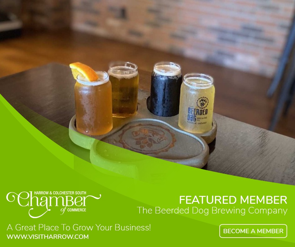 Featured Member: The Beerded Dog Brewing Company

21 King St E Harrow | 226-207-0448

The Beerded Dog Brewing Company welcomes you to your family friendly local pub in Harrow, Ontario where they aim to please everyone from the craft beer connoisseur to the family night out.