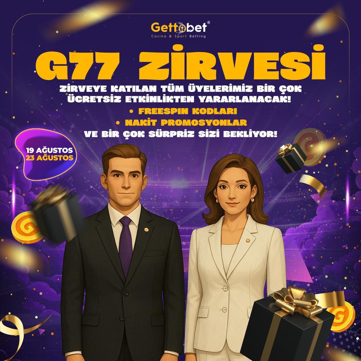 #Gettobet'te G77 Zirvesi Başladı! 

G77 Zirvesinde Üyeler Kendi Hediyelerini ve Etkinlikleri Kendi Belirliyor! Hemen Telegram Kanalımıza Gel Fırsatı Kaçırma! 

Gettobet Telegram: t.me/GettobetResmi
Gettobet Giriş: gettolink.net/gettososyalll