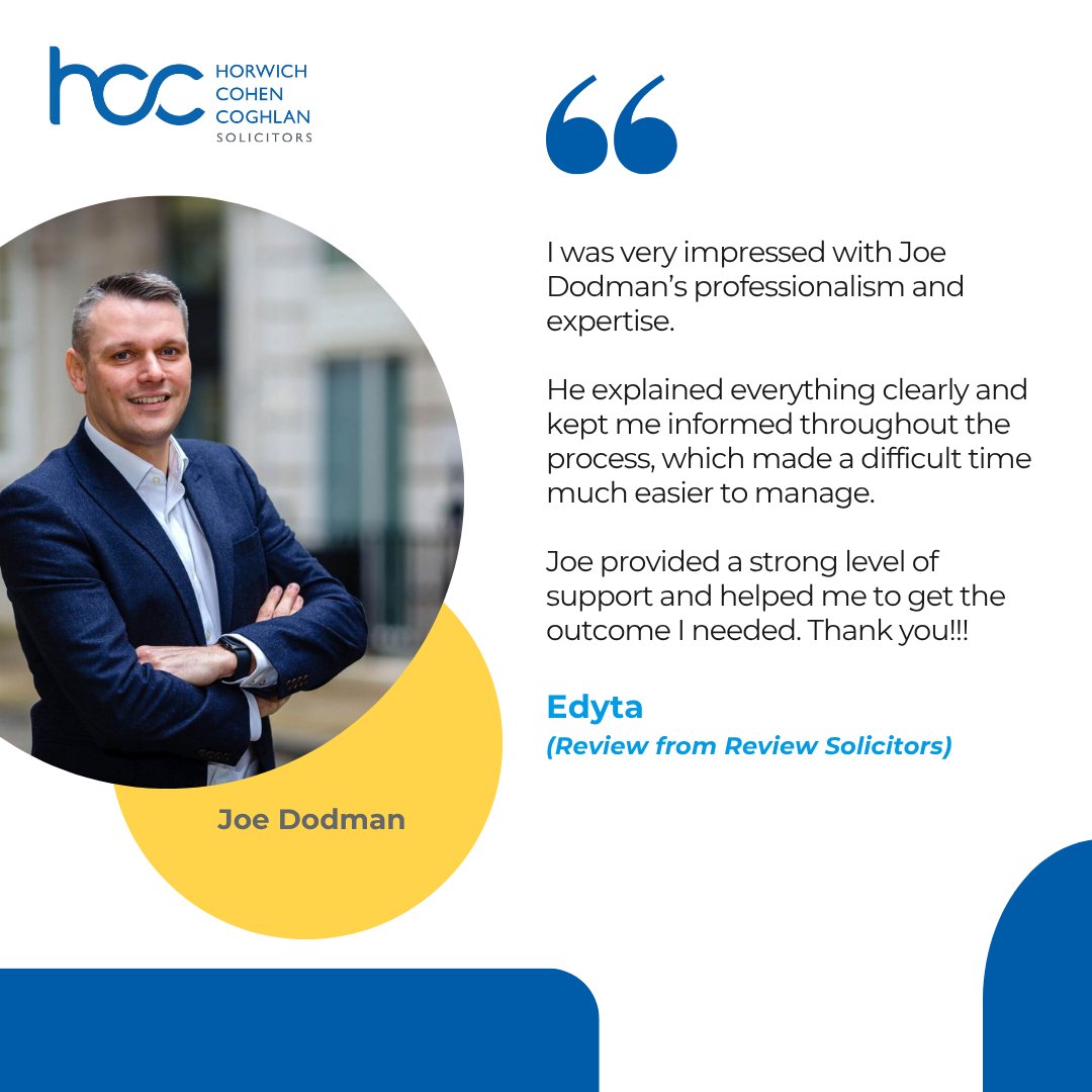 Testimonial for Joe Dodman. 

If you have suffered a serious injury, contact our experts today on - law@hccsolicitors.com