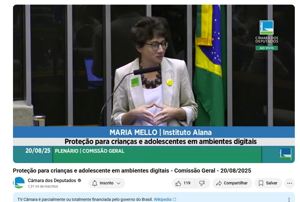 “Vivemos em um país marcado por profundas desigualdades sociais. E as maiores vulnerabilidades existentes na vida offline, inegavelmente estão ligadas as maiores vulnerabilidades no contexto online também”
Maria Melo (Instituto Alana)
PL2628JÁ!
Acompanhe: youtube.com/watch?v=tRHr1G…
