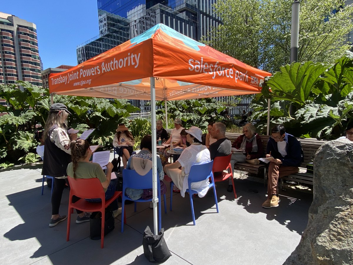 TransitCenterSF's tweet image. Feeling the creative itch? Join us today, 8/20 for Writing Workshop with Gail Ford from the Writers Studio! Writing takes place at 12 p.m. every Wednesday at the TJPA&apos;s Salesforce Park Wetlands Garden ✍️

#salesforcepark
#salesforcetransitcenter
#writing
#free