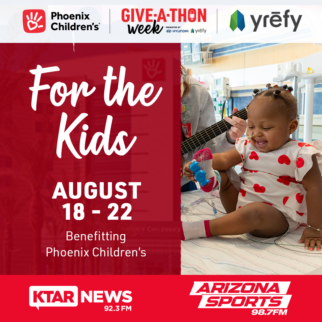 It's Give-A-Thon week!  Your support benefits the kids at <a href="/PhxChildrens/">Phoenix Children's</a>! 

Become a Champion of Hope today!  

You can call 602-933-4567, or text "GIVE" to 620620!  You can also donate here: secure.phoenixchildrensfoundation.org/site/Donation2…