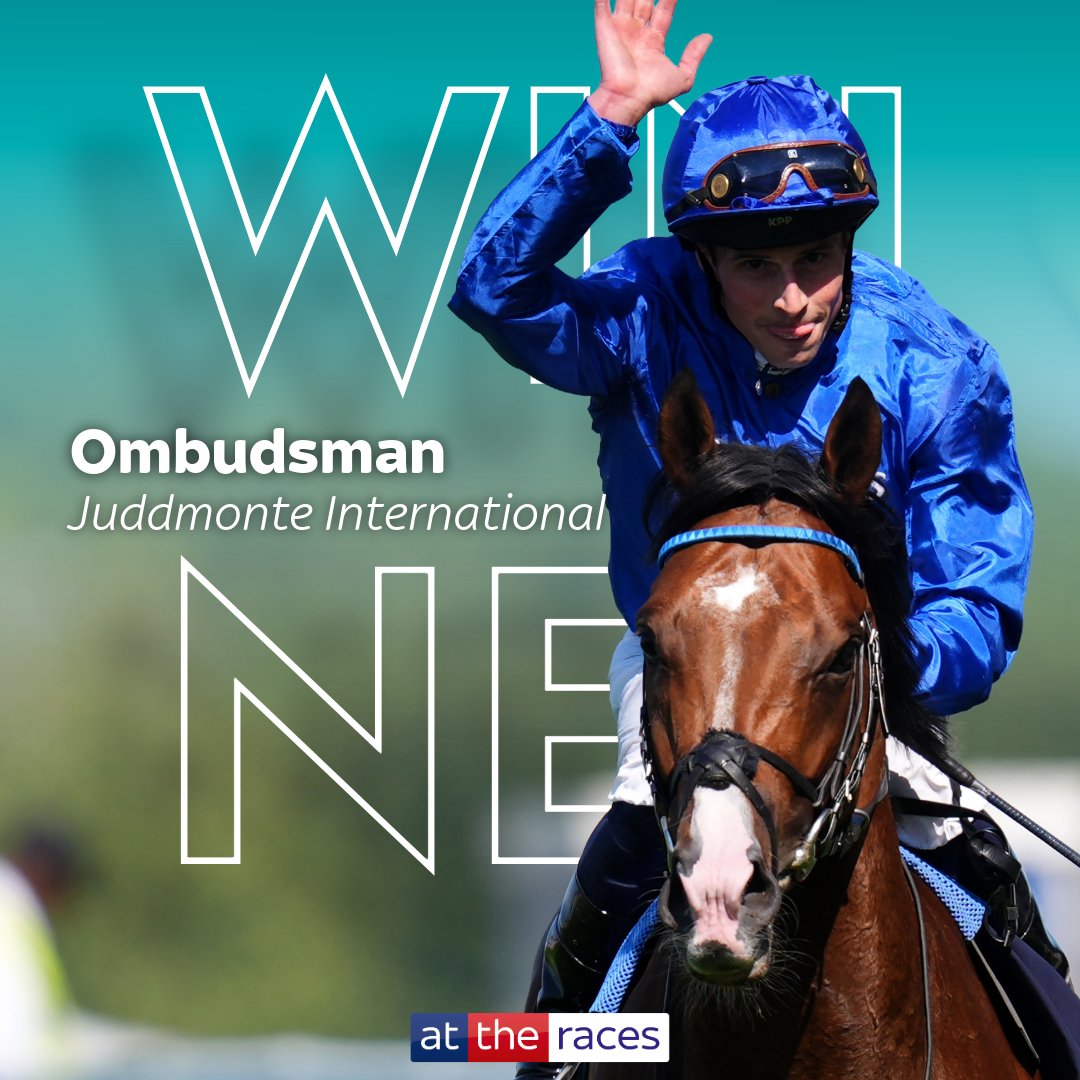 WHAT A SUPERSTAR! 

OMBUDSMAN WINS THE JUDDMONTE INTERNATIONAL! 🔵